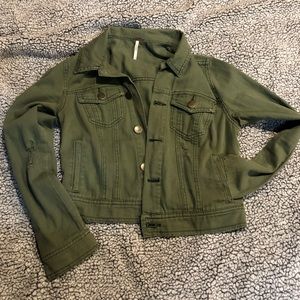 Free people green jacket